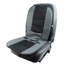 Накидка с подогревом для автомобильного сидения Heat Cushion 102х46 см Велюр Черно-Серый (HC018G)