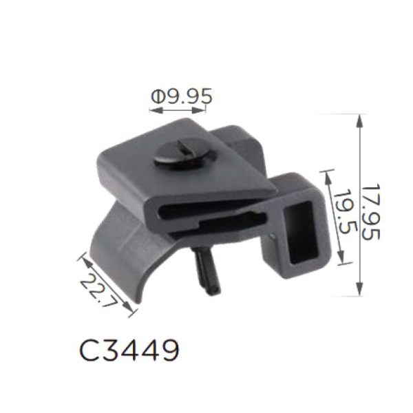 Скобы подкрылок Toyota скоба с закруткой (C3449)