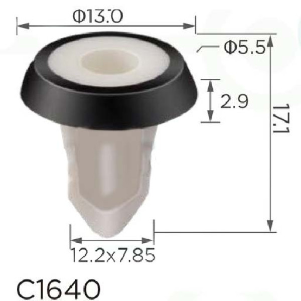 Клипса Держатель бампера для обшивки дверей Bmw VAG Group N10516801 (C1640)