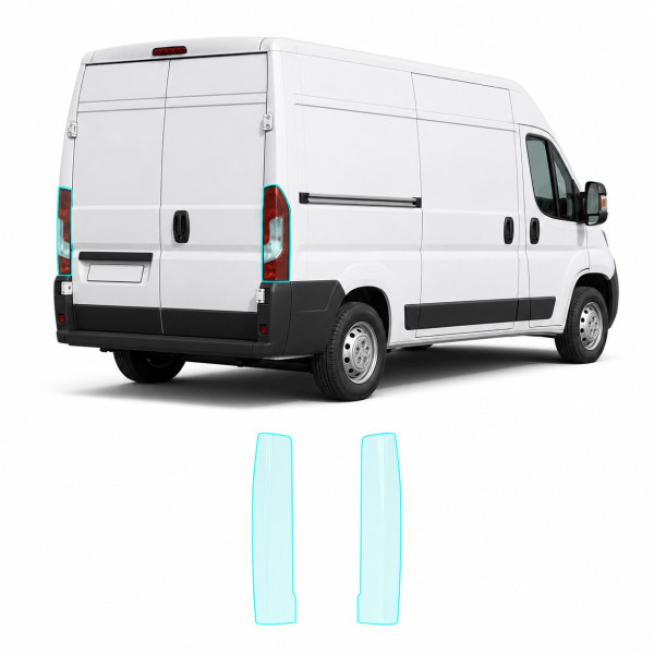 Антигравийная защитная бронепленка по лекалам для Fiat Ducato III 2006- задние фонари стопы