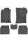 Коврики в салон Экокожа для Toyota Avensis (T25) 2003-2009 Черные 5 шт (Rombus)