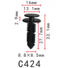 Клипса крепления обшивки двери молдинг FORD SEAT (387182S 387182-S 15919) (C0424)