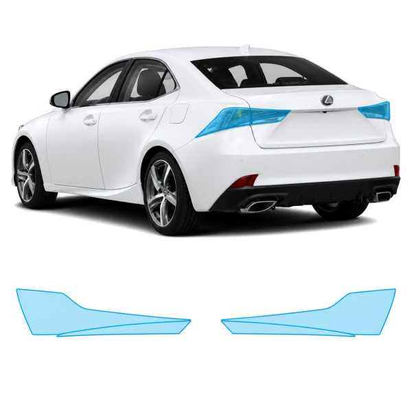 Антигравийная защитная бронепленка по лекалам для Lexus IS XE30 facelift 1 2017-2020 - задние фонари стопы