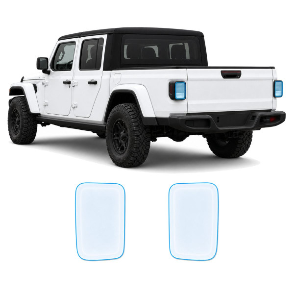 Антигравийная защитная бронепленка по лекалам для Jeep Gladiator JT 2019-2023 - задние фонари стопы