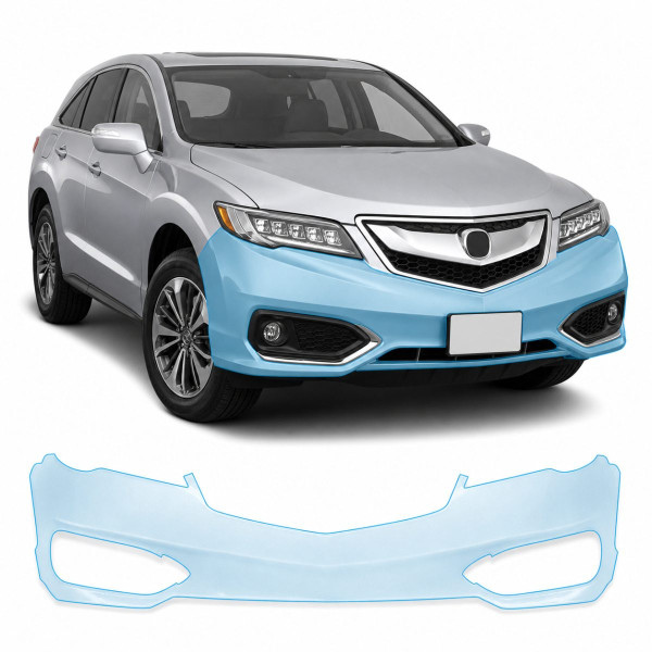 Антигравийная защитная бронепленка по лекалам для Acura RDX TX2/CDU facelift 2016-2018 - передний бампер