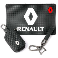 Автонабор №77 для Renault Коврик Брелок ремешком с карабином и чехол для автоключей