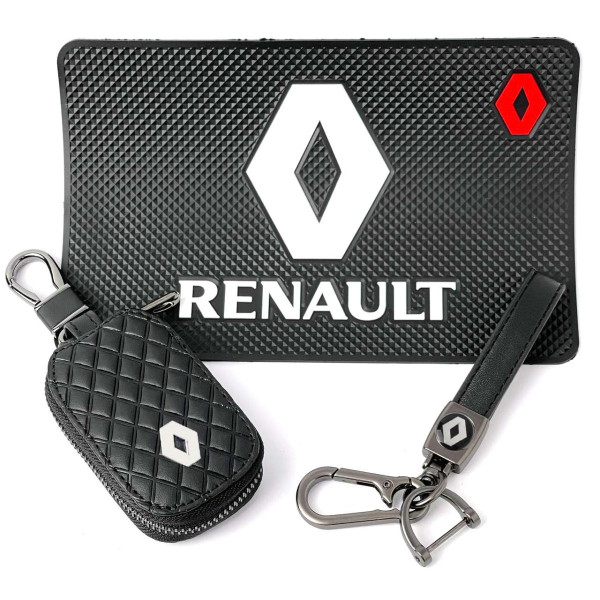 Автонабір №77 для Renault Килимок Брелок ремінцем з карабіном та чохол для автоключів