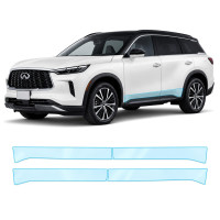 Антигравийная защитная бронепленка по лекалам для Infiniti QX60 U55 2022- нижняя зона кузова пороги