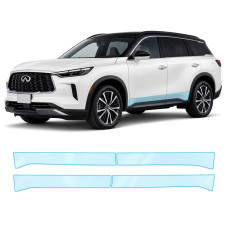 Антигравийная защитная бронепленка по лекалам для Infiniti QX60 U55 2022- нижняя зона кузова пороги