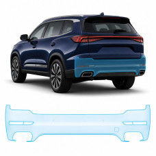 Антигравийная защитная бронепленка по лекалам для Chery Tiggo 8 Pro I facelift 2023- задний бампер