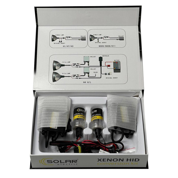 Комплект ксенону Solar H1 5000K 85V 35W P14.5s KET+Ballast 2 шт (4150)