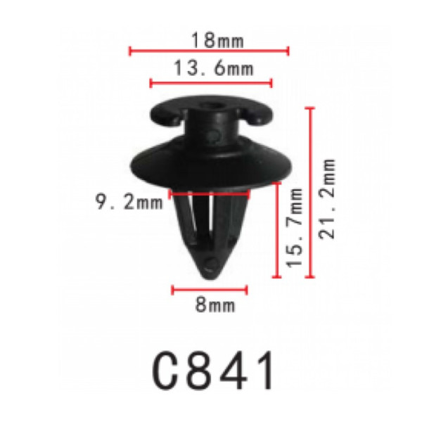 Кліпса кріплення обшивки дверей молдингVW Audi Skoda Seat Ford BMW 823867299 (C0841)