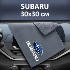 Флісовий рушник для авто з логотипом Subaru 30х30 см