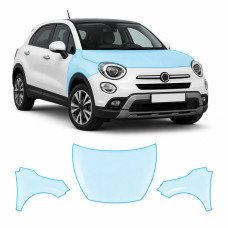 Антигравійна захисна бронеплівка за лекалами для Fiat 500X I facelift 2019-2023 - капот і передні крила