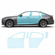 Антигравійна захисна бронеплівка за лекалами для Cadillac CT5 I 2019-2024 - зони дверей і стійки вікон