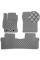 Коврики в салон Экокожа для Toyota Corolla Е160 / E170 2013-2018 Серые 5 шт (Rombus)