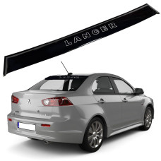Cпойлер заднього скла козирок для Mitsubishi Lancer X 2007-2015 Прилягає до скла 3М скотч Voron Glass