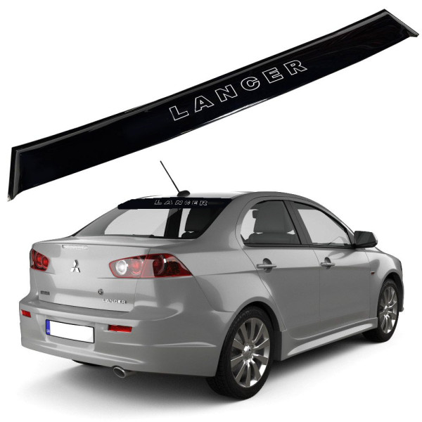 Cпойлер заднього скла козирок для Mitsubishi Lancer X 2007-2015 Прилягає до скла 3М скотч Voron Glass