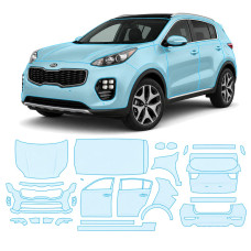 Антигравийная защитная бронепленка по лекалам для Kia Sportage QL 2016-2017 - полный кузов