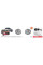 Протитуманні фари для Toyota Rav 4 2003-2008 Fortuner 2012-2015 Hilux 2005-2014 12V55W з проводкою Комплект (TY-461)