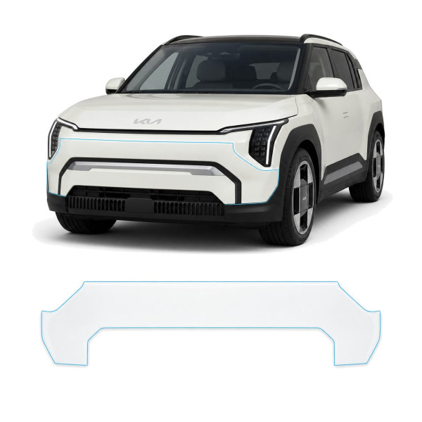 Антигравийная защитная бронепленка по лекалам для Kia EV3 I 2024- передний бампер
