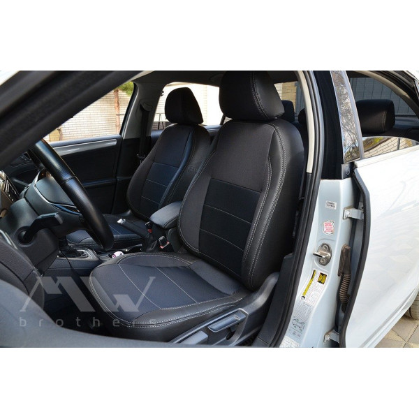 Авточехлы модельные MW Brothers для Volkswagen Jetta VI (2011-2018) Trendline Comfortline Авточехлы (Серия Premium Style)