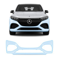 Антигравийная защитная бронепленка по лекалам для Mercedes-Benz EQS SUV X296 2022- передний бампер