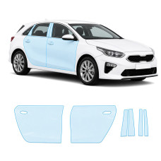 Антигравійна захисна бронеплівка за лекалами для Kia Ceed CD 2018-2021 - зони дверей і стійки вікон
