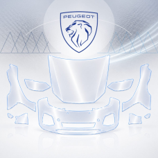 Антигравійна захисна бронеплівка за лекалами для Peugeot 2008 I 2013-2019 - передня частина авто (капот бампер крила))