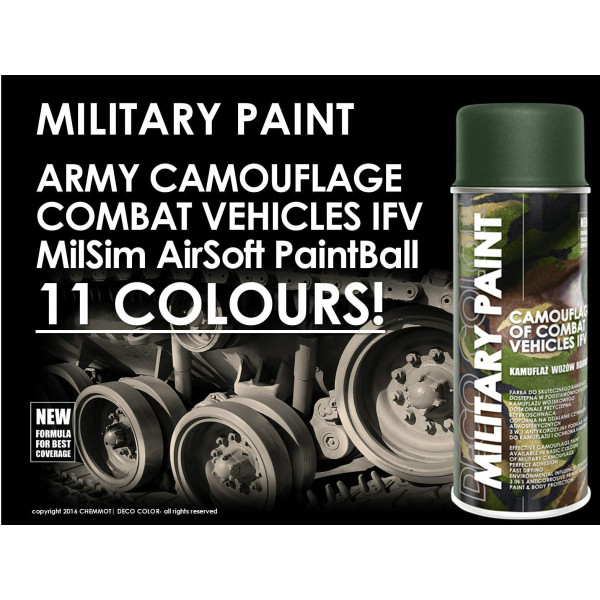 Камуфляжна фарба Deco color Military Paint Ral 400 мл Брудно-коричневий антивідблиска (8027)