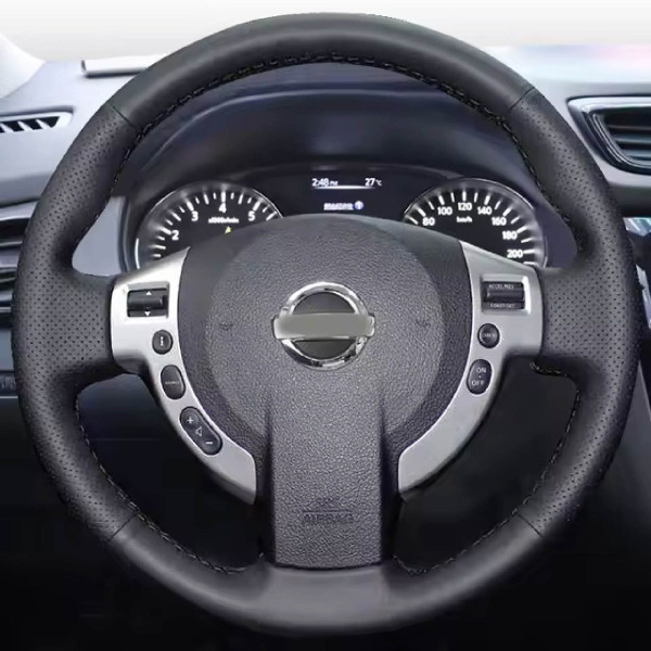 Чехол Оплетка Руля для Nissan Qashqai / X-Trail 2007-2016 Кожа (Модельная Выкройка)