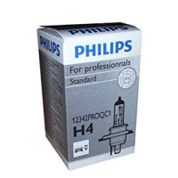 Автолампа галогенная Philips Standart H4 12V 60/55W 3700K 43t (12342PROQC1)