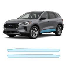 Антигравійна захисна бронеплівка за лекалами для Ford Escape (US) IV facelift 2023- нижня зона кузова пороги