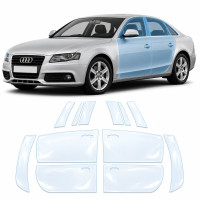 Антигравийная защитная бронепленка по лекалам для Audi A4 B8 2008-2015 - зоны дверей и стойки окон