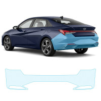 Антигравийная защитная бронепленка по лекалам для Hyundai Elantra CN7 2020-2023 - задний бампер