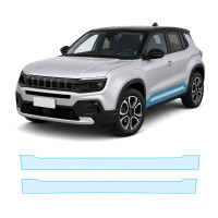 Антигравійна захисна бронеплівка за лекалами для Jeep Avenger 2023- нижня зона кузова пороги