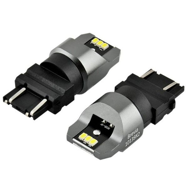 LED автолампа Brevia Power 12/24V P27/7W 6x3020SMD 330Lm 6000K CANbus W2,5x16q 2 шт (10139X2)