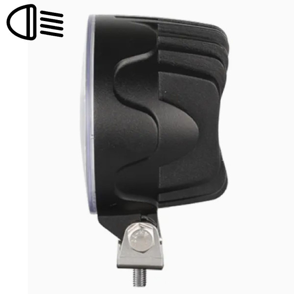 LED фара Brevia EPISTAR Flood Ближнє світло 10-30V 12W (4x3W) 880Lm Алюмінієвий корпус IP68 (10601RFX1)