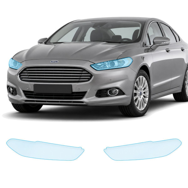 Антигравийная защитная бронепленка по лекалам для Ford Mondeo V 2014-2019 - оптика (фары и ПТФ)