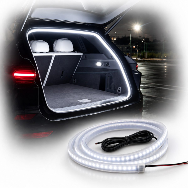 LED Підсвічування багажника DC 12V 4 метри 504 діода Біжить Біле світло 1 шт
