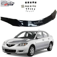 Дефлектор капота мухобойка Mazda 3 2003-2008 седан Евро Крепление (Vip Tuning)