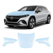 Антигравийная защитная бронепленка по лекалам для Mercedes-Benz EQS SUV X296 2022- капот и передние крылья