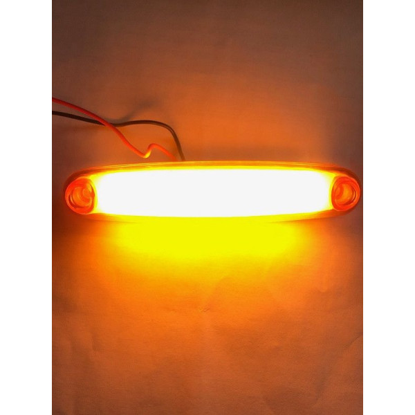 Габарит LED прямоугольный 100х20 мм / 12/24V / 8 диодов / Оранжевый 1 шт (MRT 21 К 080)