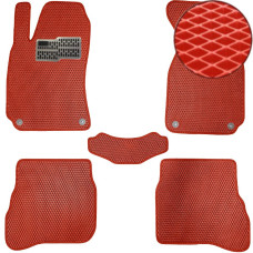 Килимки в салон EVA для Volkswagen B5 1996-2005 (Металевий підп'ятник) Червоний 5 шт