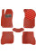 Коврики в салон EVA для Volkswagen B5 1996-2005 (Металлический подпятник) Красный 5 шт