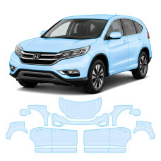 Антигравийная защитная бронепленка по лекалам для Honda CR-V IV facelift 2015-2018 - полный кузов