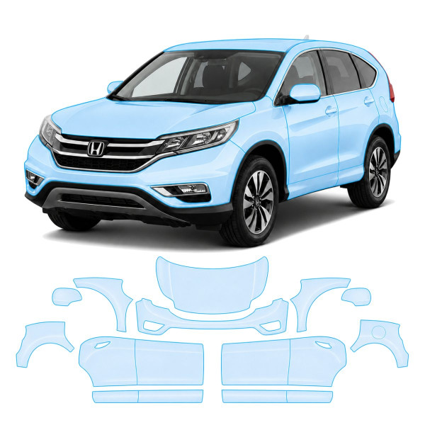 Антигравійна захисна бронеплівка за лекалами для Honda CR-V IV facelift 2015-2018 - повний кузов