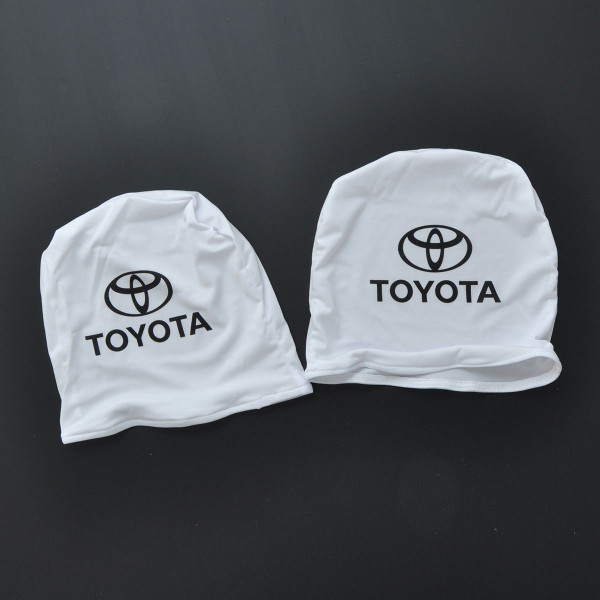 Чехлы для подголовников Универсальные Toyota Белые 2 шт