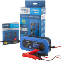 Зарядное устройство Импульсное для автомобильного аккумулятора Brevia Power400 6V/12V 4A