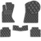 Коврики в салон для Lexus GS 300 2005-2011 Экокожа с подпятником Черные 5 шт (Rombus)